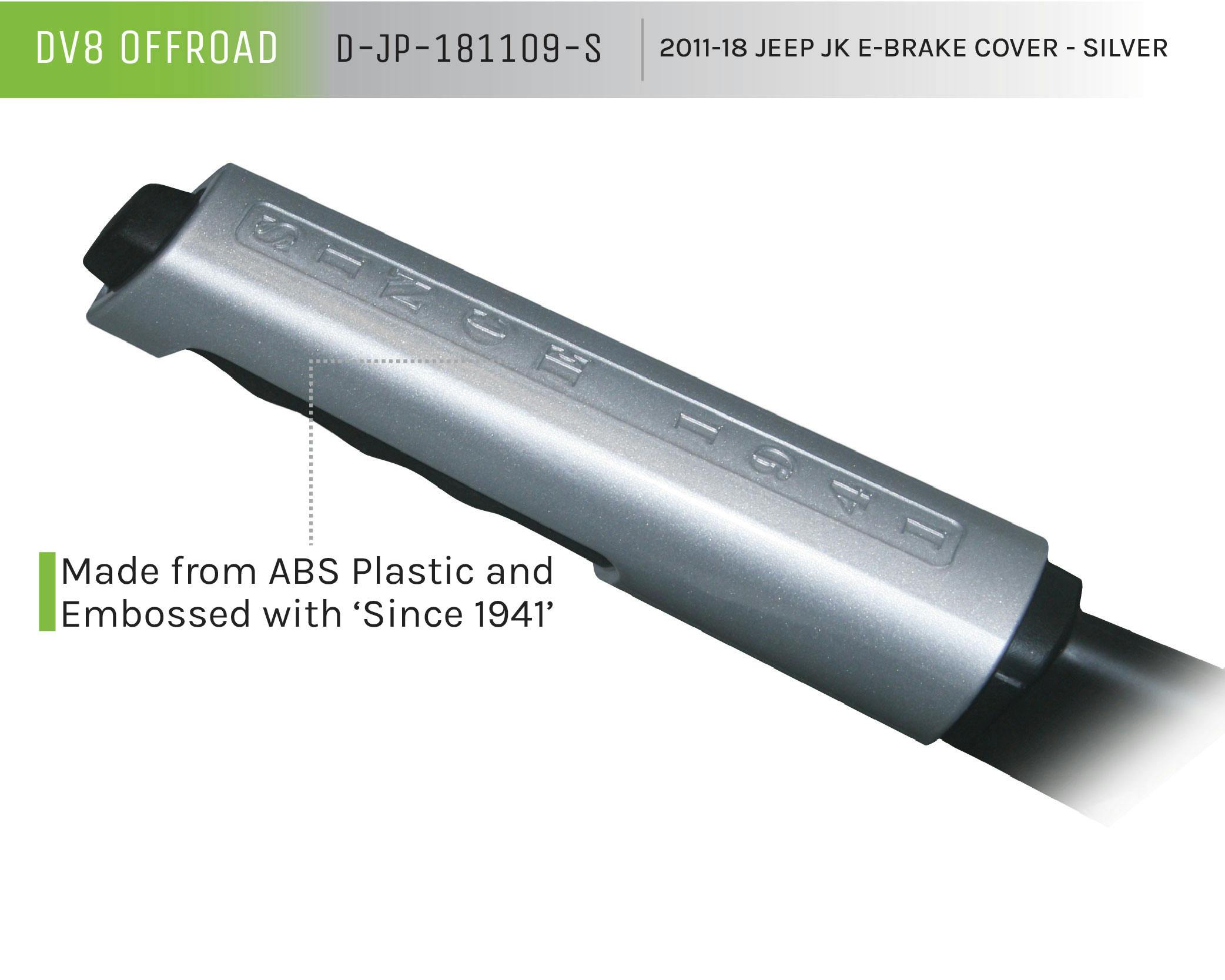 DV8 Offroad DJP181109S Jeep JK EBrake Cover, Silver